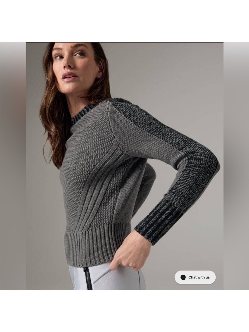 $298 Alp N Rock ANR+ Grey and Black Colorblock Organic Cotton Sweater Size XL - Picture 4 of 8